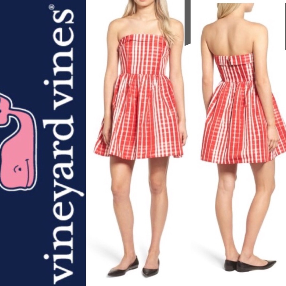Vineyard vines gingham print dress